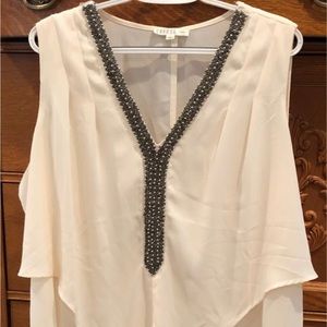 *3/$25* SPENSE Flowy White Sequin Tunic